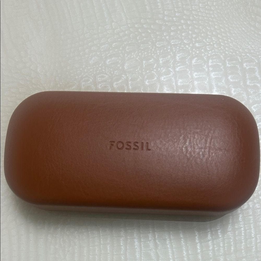 Fossil Navy and Brown Eyewear Case